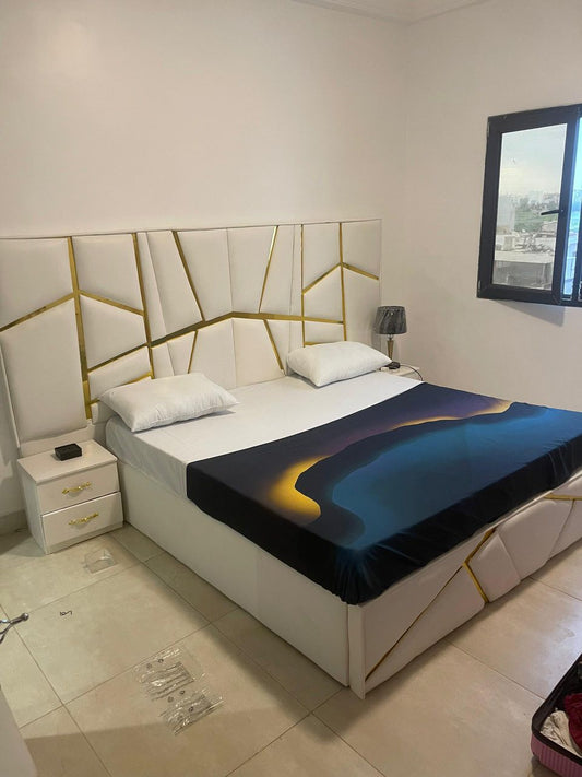 lit capitonné cactus