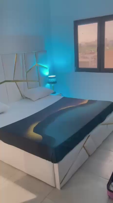 lit capitonné cactus